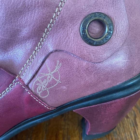 SOLD on EB. Eject Made in Portugal High Rose Pink Boots Genuine Leather - Picture 2 of 10